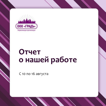 Отчет о проделанной работе (10.8 - 16.08)
